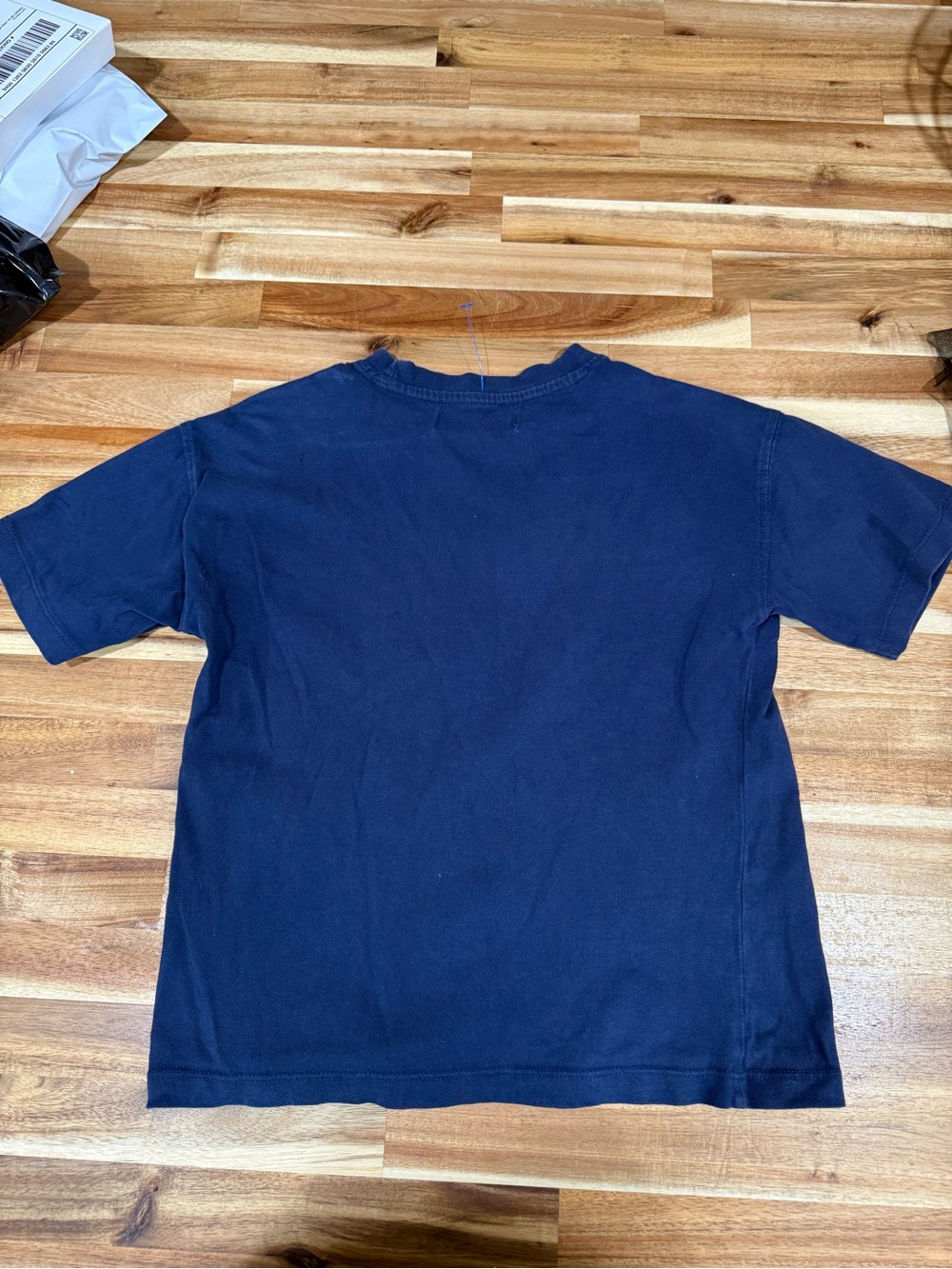 Zara Men's Dark Blue Short Sleeve Crewneck Tee